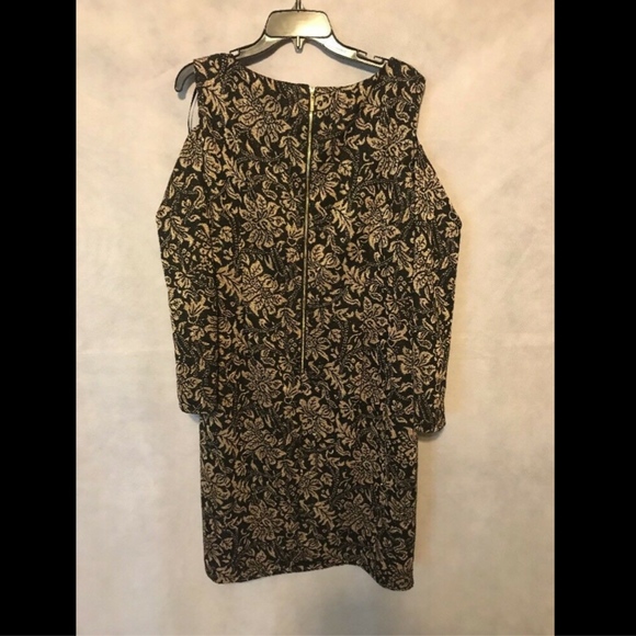 NEW! Eliza J Metallic Knit Cold Shoulder Sheath Dress‎ [PLUS SIZE 18W ] - Picture 6 of 8